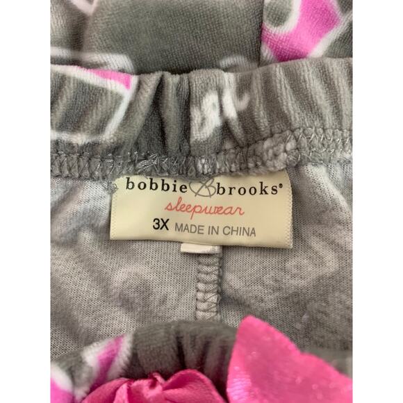 3X Bobbie Brooks Sleepwear Womens PJ Pants Fleece Coffee Print - Picture 9 of 9